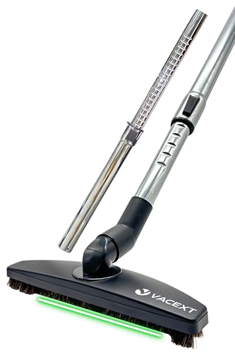 1.25 Inch Stainless Steel Vacuum Extension Wand Compatible with Vacuums using 1 1/4 Inch (1.25in) 32mm Accessories - 1 1/4 Vacuum Extension Tube for Shop Vac (Extension Wand and Hard Floor Brush) - style: Extension Wand and Hard Floor Brush