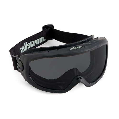 Sellstrom Odyssey II Wildland Fire Safety Goggles - Anti-Fog, Anti-Scratch Eye Protection Goggles for Men & Women - FR Strap, fits over Glasses, ANSI Z87.1 - style: Smoke Lens