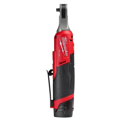 Milwaukee 2566-22 M12 FUEL Brushless Lithium-Ion 1/4 in. Cordless High Speed Ratchet Kit with 2 Batteries (2 Ah)