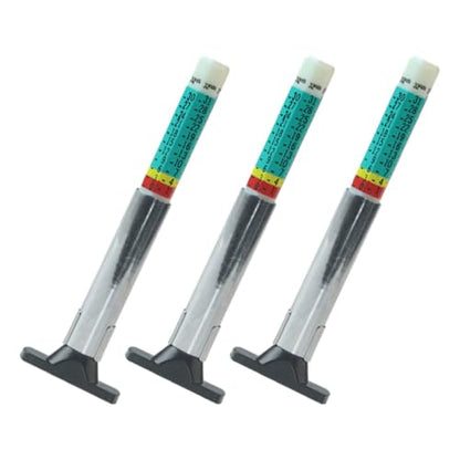 3pcs Precise Tire Tread Depth Gauge Set, Portable High Precision Tire Depth Measurement Tool Made of Stainless Steel and Abs for Vehicle and Car Maintenance