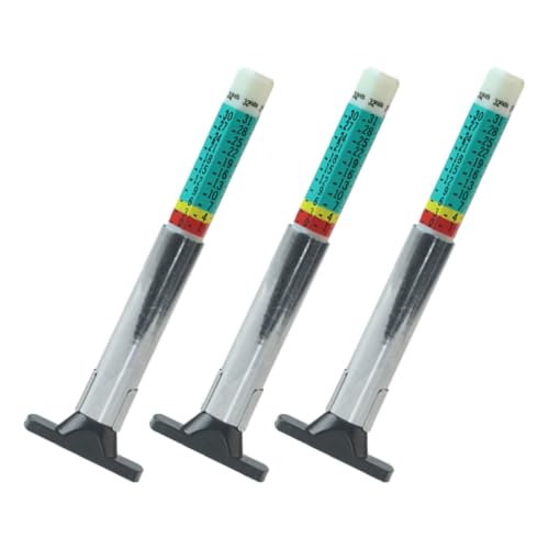 3pcs Precise Tire Tread Depth Gauge Set, Portable High Precision Tire Depth Measurement Tool Made of Stainless Steel and Abs for Vehicle and Car Maintenance