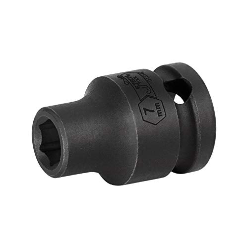 Jetech 3/8 Inch Drive 7mm Standard Impact Socket, Heat-Treated Chrome Molybdenum Alloy Steel, 6-Point Design, Metric, Anti-Rust Finish for Pneumatic & Electric Impact Wrench - size: 7mm