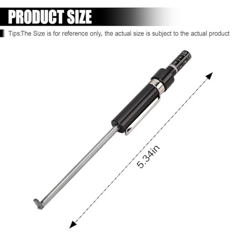 2pcs Brake Pad Thickness Gauge Measure Tool, Car Brake Measuring Tool with Scale for Internal External Pads, Tire Tread Depth Detector Pen, 1.5mm Minimum Measurement Automotive Brake Shoe Tester Kit