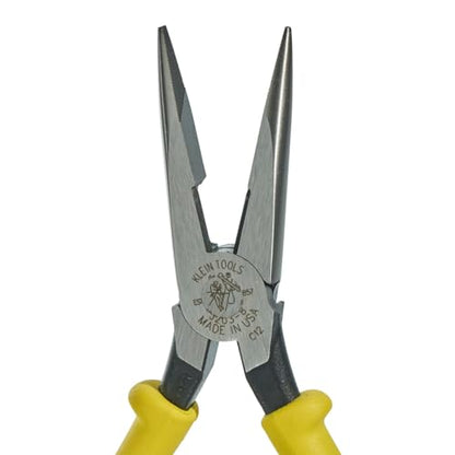 Klein Tools J203-8 8-Inch Needle Nose Pliers, Heavy Duty Cutting, Extended Handles, High Leverage, Induction Hardened with Hot-Riveted Joint - style: Side Cutters