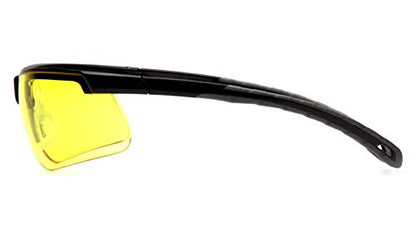Pyramex Ever-Lite Lightweight Safety Glass Indoor/Outdoor Mirror Lens - color: Black Frame/Amber Lens