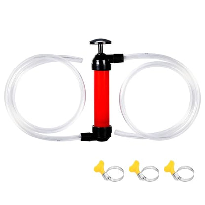 Multi purpose liquid transfer pump,manual pump siphon, fish tank siphon pump, fuel siphon pump, lawn mower oil pump, RV Antifreeze Pump Kit.Suitable for transferring liquids such as water and fuel.