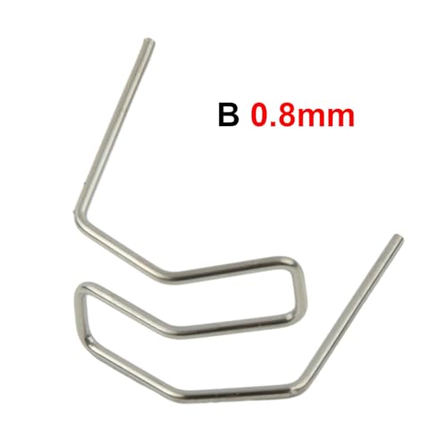 100PCS 0.6mm 0.8mm Hot Stapler Staples for Car Bumper Plastic Welder Repair Kit, for Stainless Steel for Pre-Cut Welding Nails, Silver for A/B//D/E/for F//H/I