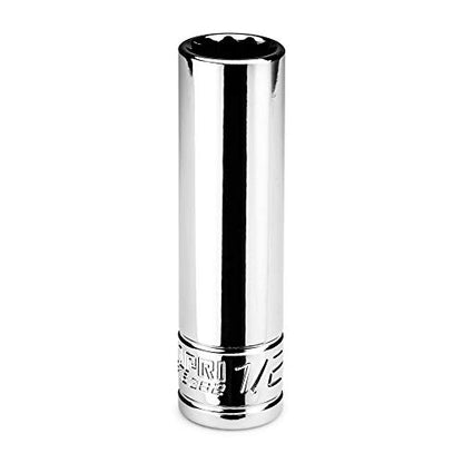 Capri Tools 1/2 in. Deep Socket, 3/8 in. Drive, 12-point, SAE - size: 1/2-Inch