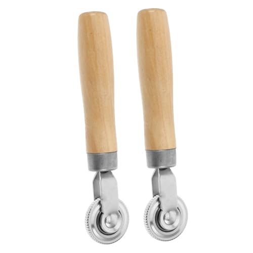 PRETYZOOM 2pcs Tire Repair Roller Kit Wooden Handle Tire Patch Roller Tools for Cars Motorcycles Trucks for Puncture Repair and Flat Fixing