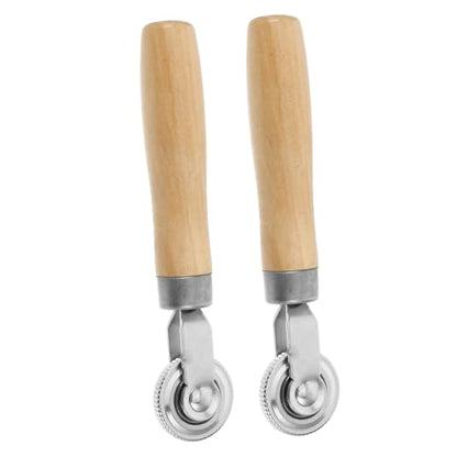 PRETYZOOM 2pcs Tire Repair Roller Kit Wooden Handle Tire Patch Roller Tools for Cars Motorcycles Trucks for Puncture Repair and Flat Fixing