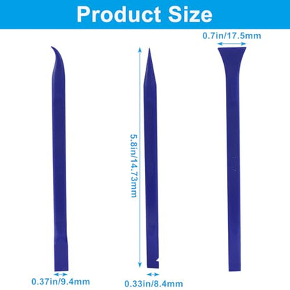 Plastic Scraper Tool 9 Pieces Non-Scratch Cleaning Kit for Tight Spaces, Remove Stickers Labels Oil Stains Food Dirt(Blue) - color: Blue