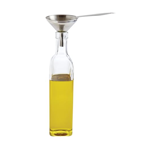 HIC Kitchen Condiment Funnels with Handles, Stainless Steel, Set of 3, 0.5-Ounces, 0.75-Ounces, and 2-Ounce Capacities - style: Set of 3, Condiment Funnels with handles