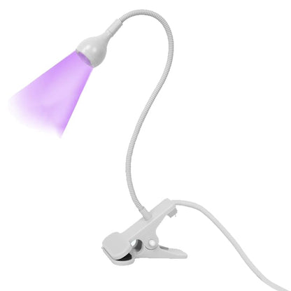 USB 3W LED UV Ultraviolet Phone Glue Curing Desk Lamp for Gel Nails, Portable Clamp Flexible for Mobile Repair, Plug and Play White - color: White