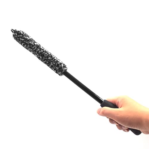 Bendable Wheel Cleaner Brush, Soft Rim Cleaning Brush, Non-Slip Long Handle, for Wheels, Rims, Small Slots & Brake Dust Crevices(Medium) - size: Medium