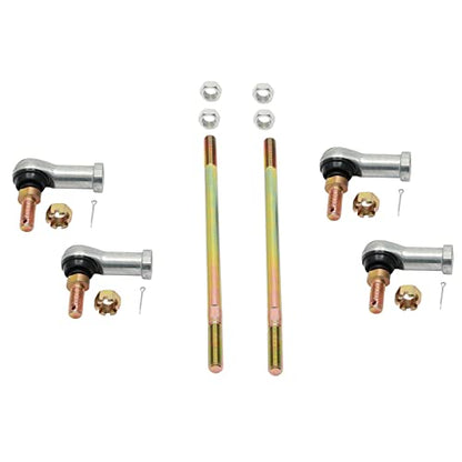 Tie Rod End Kit, Fit for 00-07 Honda Rancher 350/400, Ball Joint Set | Compatible With 00-06 Honda Fourtrax Rancher 350, 08-12 Can-Am Renegade, 08-15 Can-Am Outlander, 2 Tie Rods&4 Rod Ends - size: Honda Can-Am