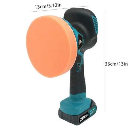 Cordless Car Buffer Polisher, 6 Inch Dual Action Polisher Kit With 2Pcs 21V 4.0Ah Rechargeable Battery, 6 Variable Speed 5500RPM Car Buffer Polisher For Car Detailing, Polishing, Waxin
