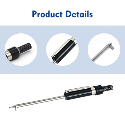 Brake Pad Thickness Gauge Measure Tool, Tire Tread Depth Gauge with Scale, Car Brake Pad Measuring Tool, Universal Brake Pads Detection Pen (Black)