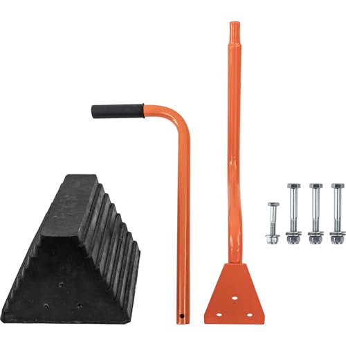 Buyers Products WC1087 Rubber Wheel Chock with Bolt-On Handle, Anti-Slip Wheel Stopper for Trucks, RVs, Trailers, Campers & Cars, Tire Chock Stabilizer