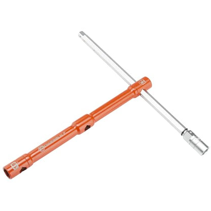 Powerbuilt Universal Compact Lug Wrench Set – 4-Way Tire Iron with 17mm, 19mm, 21mm Built-in Sockets, High-Torque Breaker Bar, Chrome Vanadium Steel, Portable Emergency Car Tool w/Pouch 643180ECE