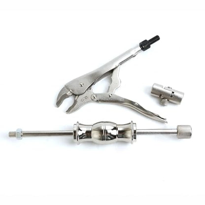 Slide Hammer Locking Pliers Set, 9 inch Locking Pliers, Sturdy 2 Pound Slide Hammer,Swivel Grip Attachment for Nail, Bolt, Pin, Seal, CV Axle Removal Tool