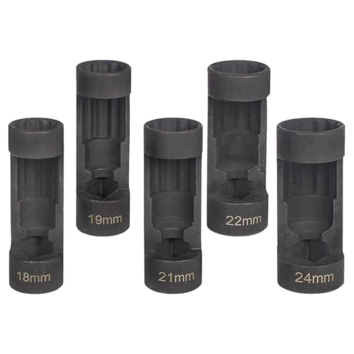 Shock Absorber Removal Strut Socket Set Suspension Nut Socket Kit Made from Steel Useful for Strut Nut Disassembly Suitable for Car Repair DIY, 5 Pieces - color: 5 Pieces