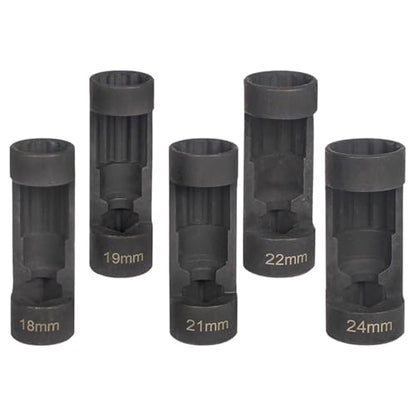 Shock Absorber Removal Strut Socket Set Suspension Nut Socket Kit Made from Steel Useful for Strut Nut Disassembly Suitable for Car Repair DIY, 5 Pieces - color: 5 Pieces