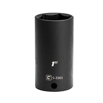 Capri Tools Deep Impact Socket, 3/8-Inch Drive, 6-Point, SAE (1-Inch) - size: 1 Inch