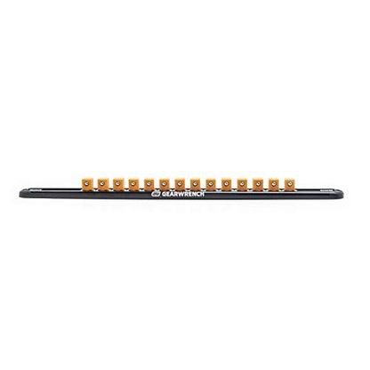 GEARWRENCH 1/2" Drive Magnetic Socket Rail Includes 14 Clips - 83128 - size: 1/2"