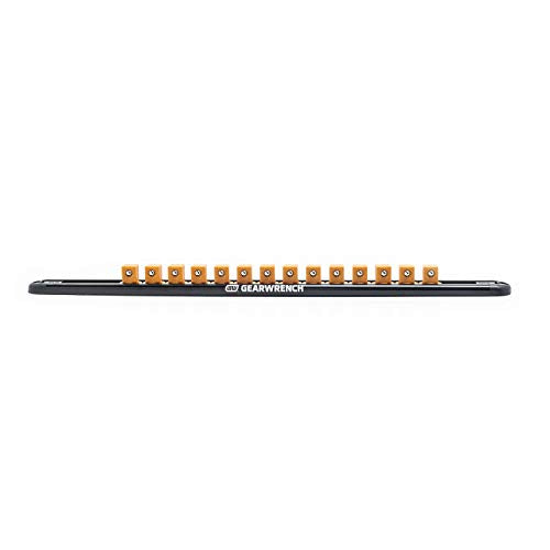 GEARWRENCH 1/2" Drive Magnetic Socket Rail Includes 14 Clips - 83128 - size: 1/2"