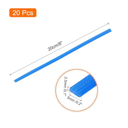 MECCANIXITY 20pcs 8 Inch Plastic Welding Rods PE Welding Strips Welder Rods for Plastic Welder,Car Bumper, Kayak Repair, Blue - color: Blue, size: 8 Inch