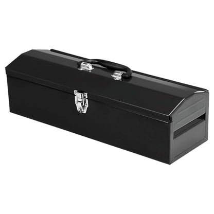 2Pcs Portable Tool Box, Metal Latch Closure, 19" Hip Roof Style, Ideal for Trailer, Mechanic, DIY-ers, Car Toolbox, Workshops, Garages, Repair Shops,Black - size: 2P-19in-Black