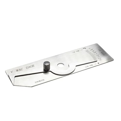 HFS(R) V-WAC Single Weld Gage Welding Inspection Thread Gauge Inch Stainless Steel Checks Undercut Crown Height Porosity Pits - size: Inch V-WAC