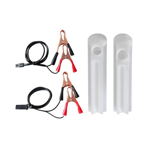 4PCS Car Fuel Injector Flush Cleaner Adapter Kit, Vehicle Fuel Injector DIY Cleaning Tool Kit with Test Lead, Auto Gas Injection Nozzle Flush Cleaner Tester Set, Universal for Vehicle