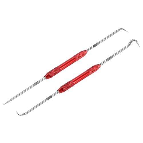 PATIKIL Hook and Pick Tool Set, Straight 90 Degree Tip 45 Degree Tip Full Hook Double Pointed Scriber for Removing Precision Oil Seal Gasket