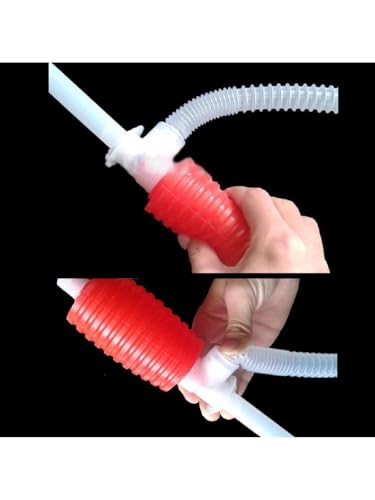 Pro Manual Liquid Transfer Pump - High Flow Hand Operated Siphoning Kit with Flexible Hose for Gas, Oil, Fuel, Water - Effortless Fluid Extraction for Cars, Trucks, Boats & Home Use
