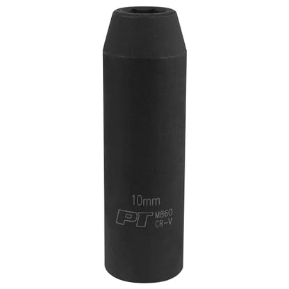 Performance Tool M860 1/2 Drive 6pt Impact Socket, 10mm - size: 10mm, style: Deep Wall Impact