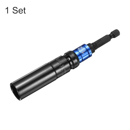 HARFINGTON Deep 6-Point Impact Socket 1/2" Drive 16mm Metric Socket 3" Length with 1/4" Hex Shank Adapter, CR-V Steel Socket Adapter Accessory Tool Set Kit for Hex Bolts Nuts - size: 16mm