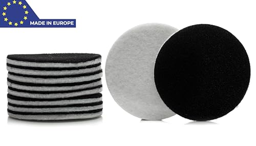 Glass Polish 5 inch (130mm) Pack of 10 Felt Polishing Pads for Polishing Glass, Plastic, Metal and Marble - GP11008 | For Cerium Oxide Glass Polishing, Scratch Removal, Plastic & Headlight Restoration, Metal Polishing & Clear Coat Finishing - style: 5" (1