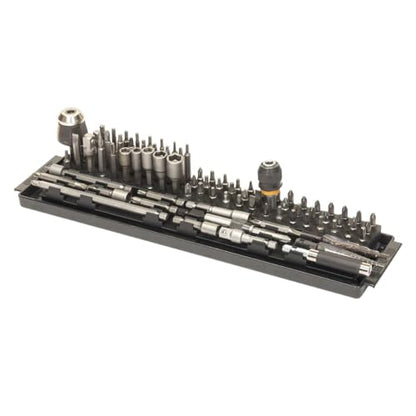 ERNST Bit Boss - Premium 1/4 inch Hex Tool Bit Organization Solution for Toolbox, Fits 90 Long and Short Bits - color: Black