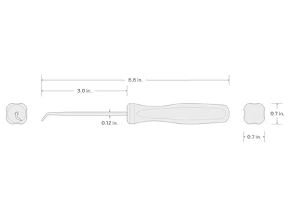 TEKTON Compound Pointed Pick (1/8 x 3 in. shank) | PNH21110 | Made in USA - style: Compound Pick