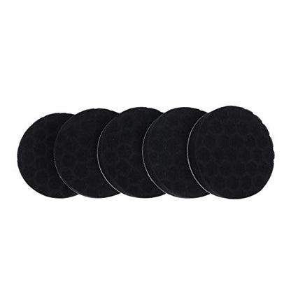 PYouo-mini Polisher Pads, Pack of 5Pcs Polishing Pad, Sponge Buff Polishing Pad Kits for Car Polisher, Dual Action Polishing Pad, Waxing (Color : Black) - color: Black