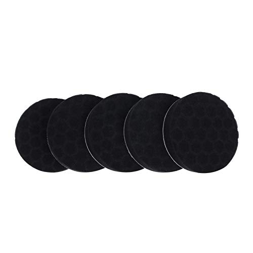 Jinchao-polishing Pads, Pack of 5Pcs Polishing Pad, Sponge Buff Polishing Pad Kits for Car Polisher, Dual Action Polishing Pad,Polishing (Color : Black) - color: Black
