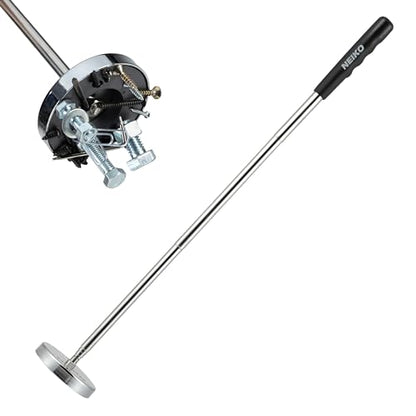NEIKO 53426A 35LB Magnetic Pick Up Tool, Large Magnet with 3.3" Head, Extendable Magnetic Sweeper on a Stick up to 33.5 Inches, Nail Finder Pickup Tool, 5 Section Stainless Steel Shaft - size: 35 Pound, style: Pick Up Tool