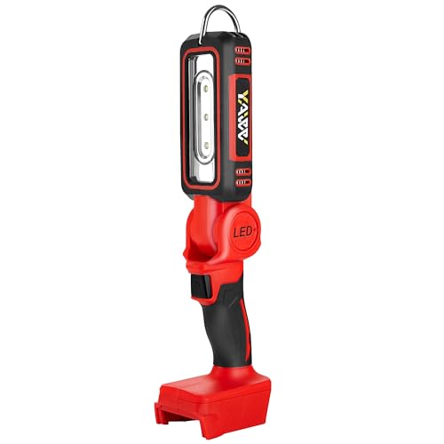 Cordless LED Work Light for Milwaukee Battery, Two Levels Adjustable Up to 1000 Lumens with Low Voltage Protection, 140 Degree Rotating Wide-Angle Lighting for Workshop, Camping, Outdoor