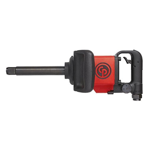 Chicago Pneumatic CP7773D-6 Air Impact Wrench (1 Inch), 6 Inch Extended Anvil, Air Impact Gun Industrial Repair & Assembly Tool, D-Handle, Twin Hammer, Max Torque Output 1300 ft. lbf/1760 Nm, 6600 RPM - style: With 6-Inch Extenstion