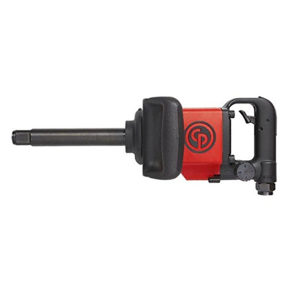 Chicago Pneumatic CP7773D-6 Air Impact Wrench (1 Inch), 6 Inch Extended Anvil, Air Impact Gun Industrial Repair & Assembly Tool, D-Handle, Twin Hammer, Max Torque Output 1300 ft. lbf/1760 Nm, 6600 RPM - style: With 6-Inch Extenstion