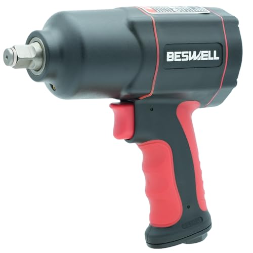 BESWELL BW-112FN1 1/2-Inch Air Impact Wrench - 1180 Ft-Lbs Max Torque | Rugged twin hammer air tool built for heavy-duty automotive repairs, quick tire shop changes, and demanding garage work.
