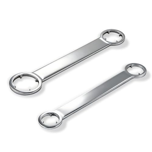 ETZ Antenna Removal Tool and Nut Wrench Set, 2 Pieces | 4 Sizes 3/4" to 1-1/4", Solid Steel Pin-Type, Bezel Disassembly, Anti-Scratch Design, Automotive Maintenance Hardware