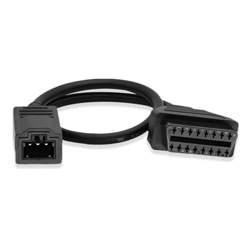OBD1 to OBD2 Adapter Cable for Honda Vehicles OBD2 16Pin to OBD1 3Pin OBDII Car Diagnostic Connector Compatible with OBD II Diagnostic Scanner (3Pin for Honda)