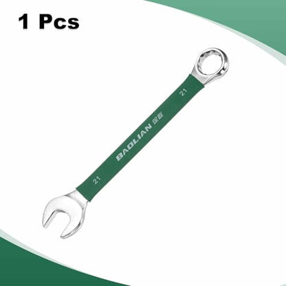 HARFINGTON 21mm Metric Combination Wrench 10 Degree Offset 12 Point Cr-V Steel Single Open End Spanner Wrenches for Automotive Repair Furniture Assembly - size: 21mm